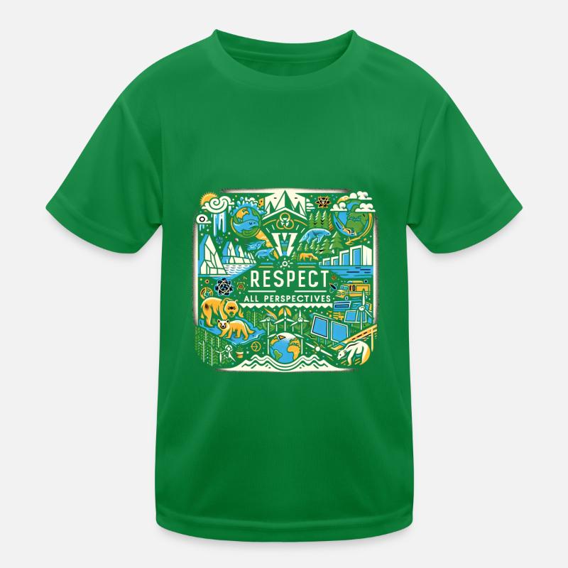 Respect All Perspectives 2 Kids Functional T-Shirt