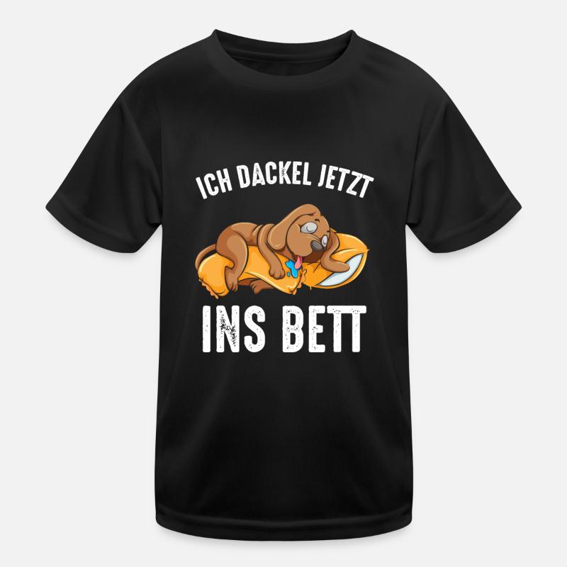 Ich Dackel Jetzt Ins Bett Schlafshirt Dackel Kinder Funktions-T-Shirt