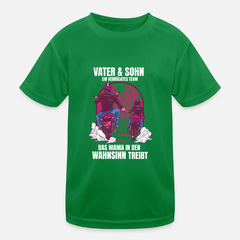 Vater & Sohn ein Verrücktes Team Partnerlook Kinder Funktions-T-Shirt