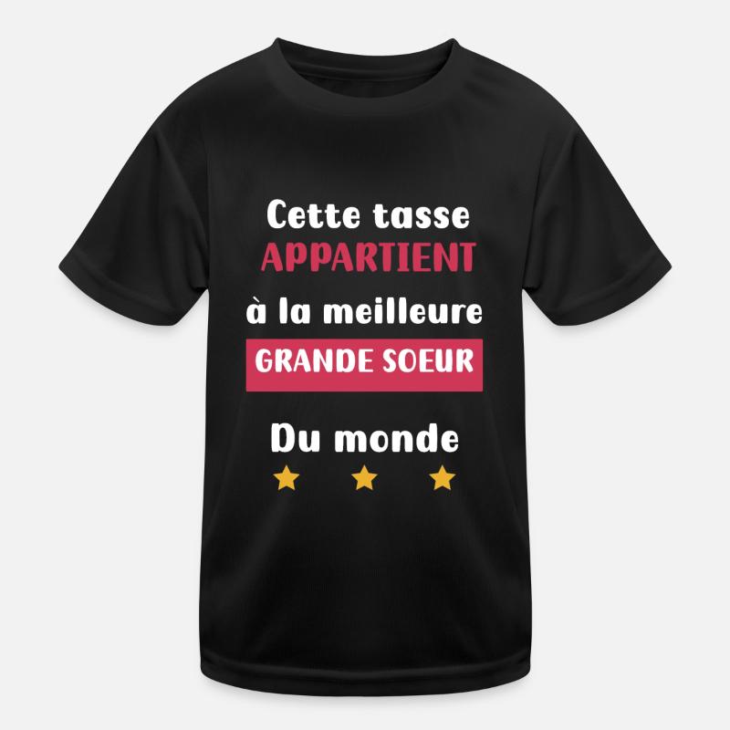Große Schwester Becher Kinder Funktions-T-Shirt