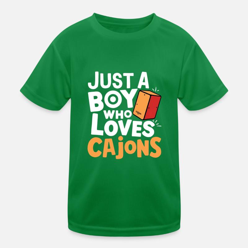 Cajon Player Gift Kids Functional T-Shirt