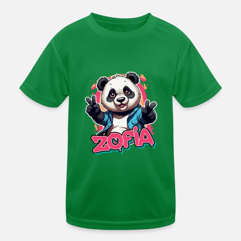 ZOFIA - Schöner Mädchen Name mit coolem Panda Kinder Funktions-T-Shirt