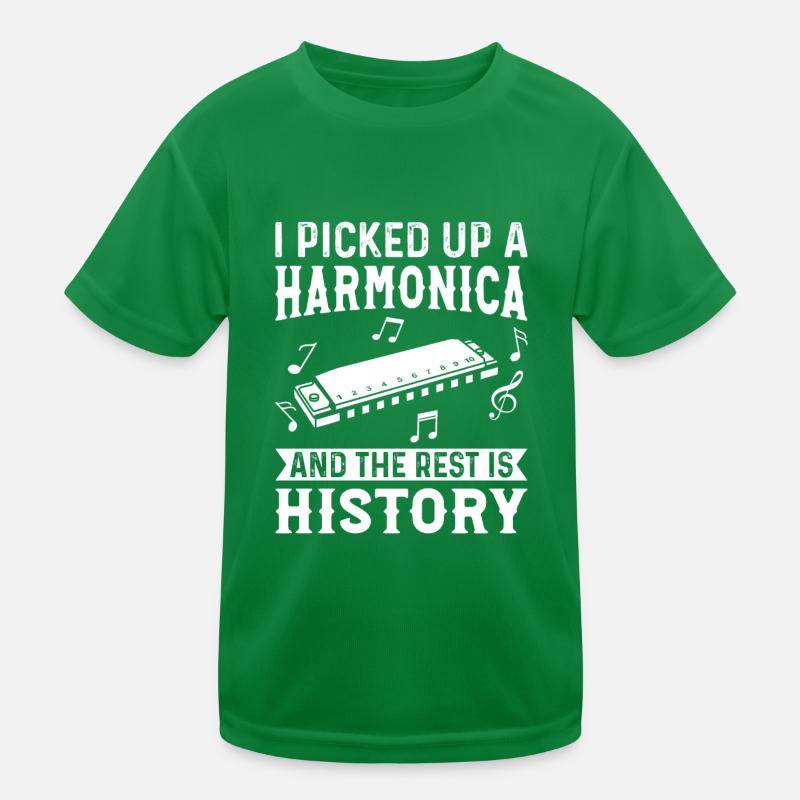 I Picked Up A Harmonica And The Rest Is History - Kids Functional T-Shirt