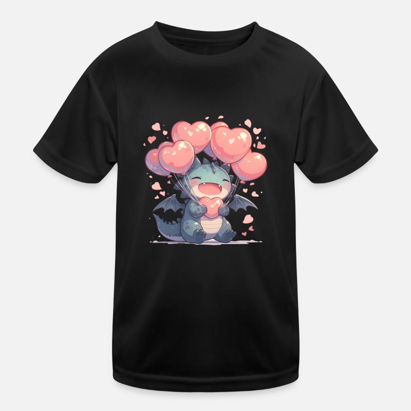 Drache Ballons Valentinstag Drache Kinder Kinder Funktions-T-Shirt