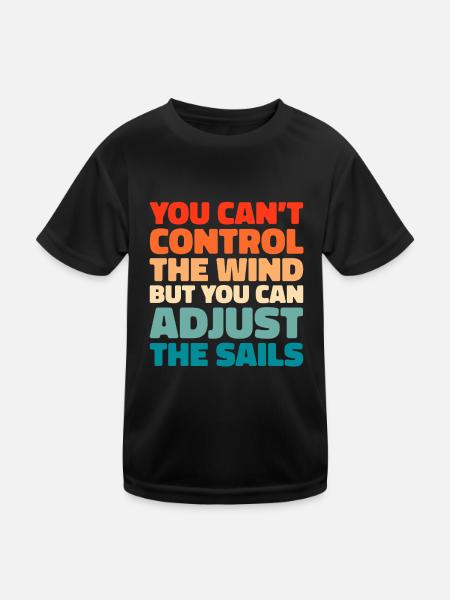 Voile, Voile, Voilier - T-shirt sport Enfant - noir - Devant