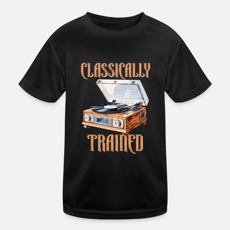 Classically Trained Vintage Schallplattenspieler Kinder Funktions-T-Shirt