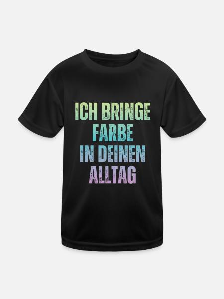J’amène le peintre peintre papa vernisher - T-shirt sport Enfant - noir - Devant