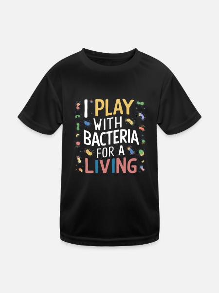 Microbiologist Microbiology Lab Staph Biology - Kinder Funktions-T-Shirt - Schwarz - Vorne