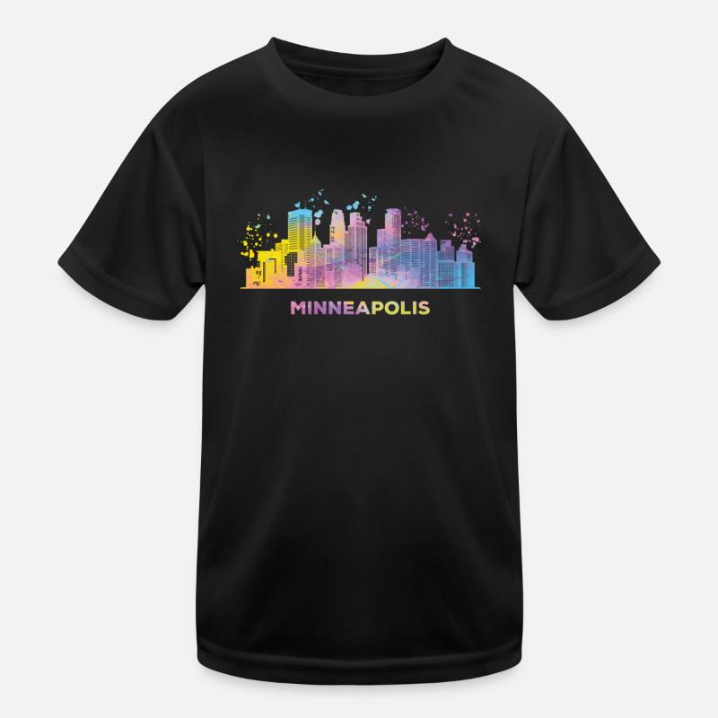Minneapolitan Skyline Minneapolis Kids Functional T-Shirt
