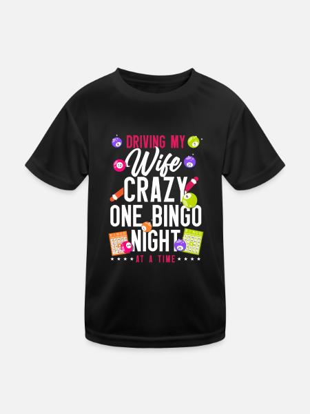 Bingo Player Husband Wife Driving - Kids Functional T-Shirt - black - Front