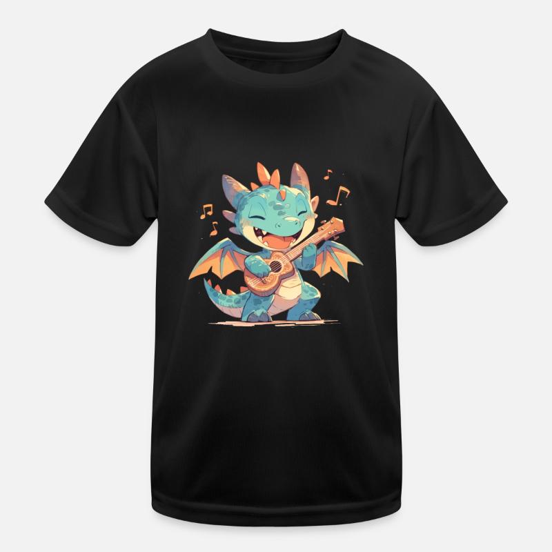 Drache Ukulele Kawaii Drache Kinder Kinder Funktions-T-Shirt