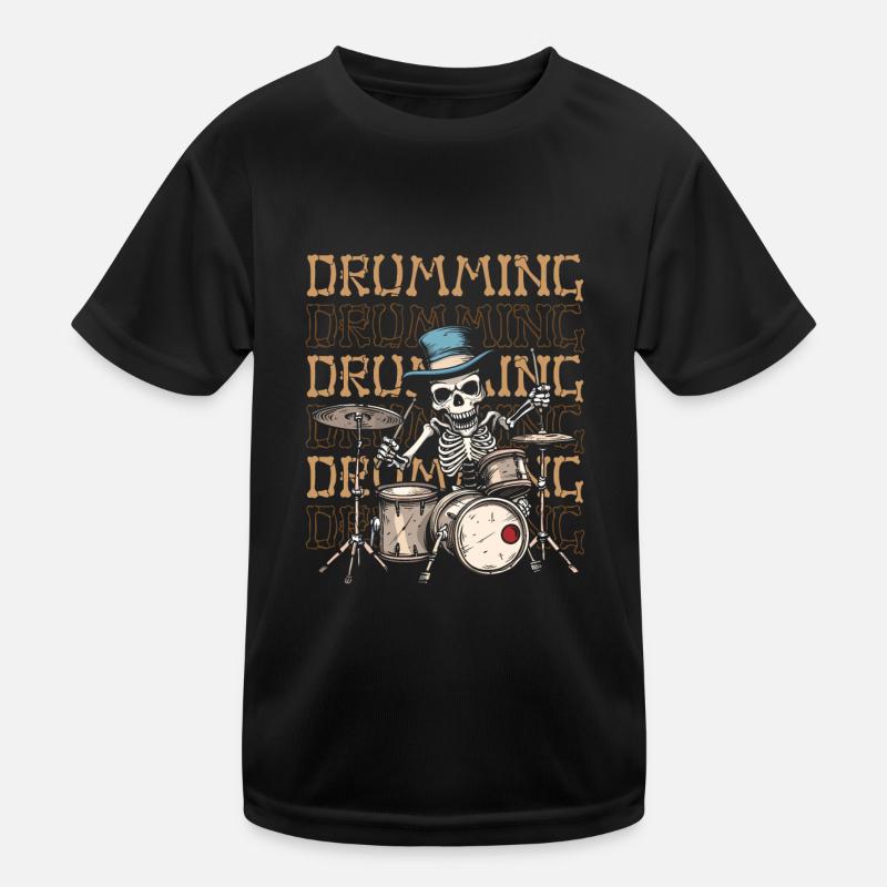 Drums Drummer Drummer Kids Functional T-Shirt