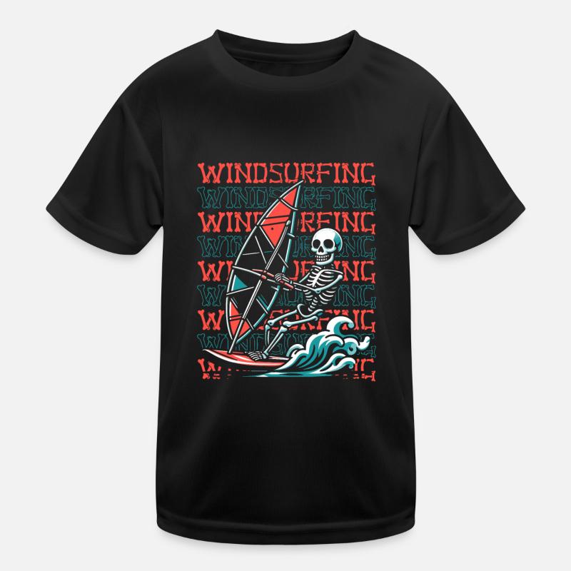 Windsurfen Windsurfer Kinder Funktions-T-Shirt