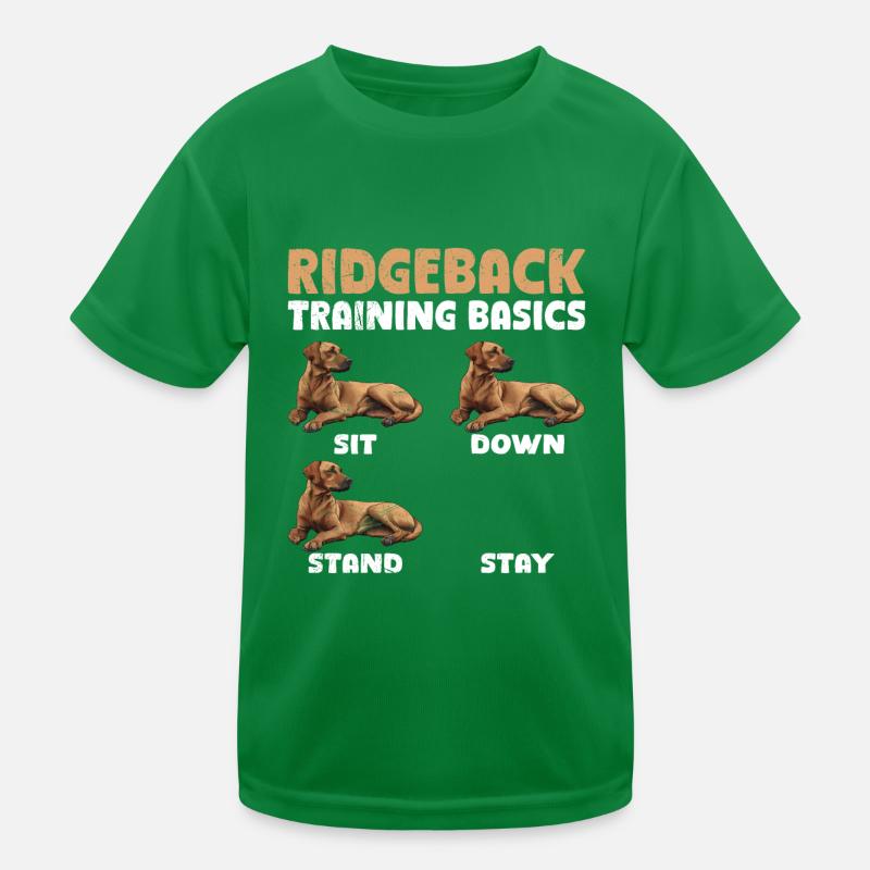 RIDGEBACK TRAINING BASICS Stubborn Rhodesian Kids Functional T-Shirt