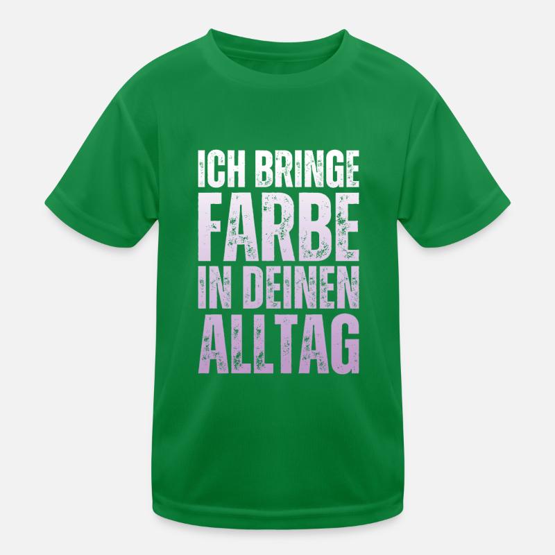 Ich Bringe Farbe Maler Papa Lackierer Kinder Funktions-T-Shirt