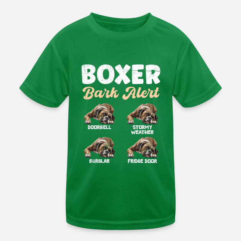 BOXER BARK ALERT German Boxer Funny Kids Functional T-Shirt