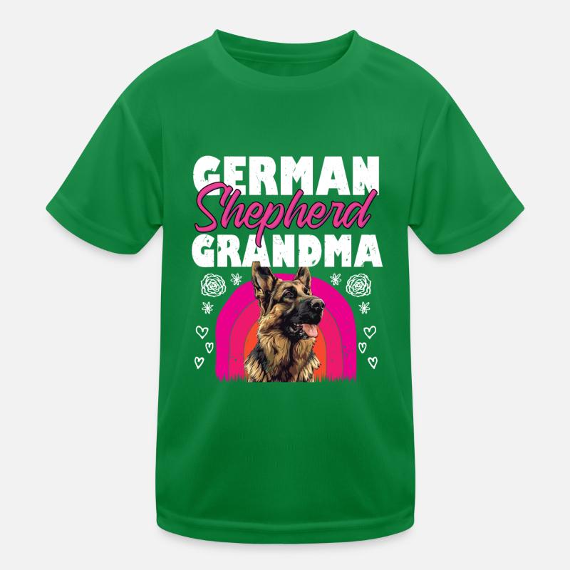 GERMAN SHEPHERD GRANDMA Deutscher Schäferhund Kinder Funktions-T-Shirt