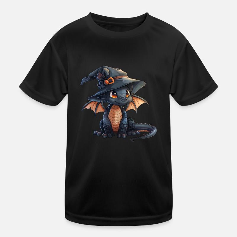 Dragon Sorcière Halloween Mignon Anime Enfants T-shirt sport Enfant