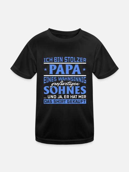 Proud Dad T-Shirt Gift from Son - Kids Functional T-Shirt - black - Front