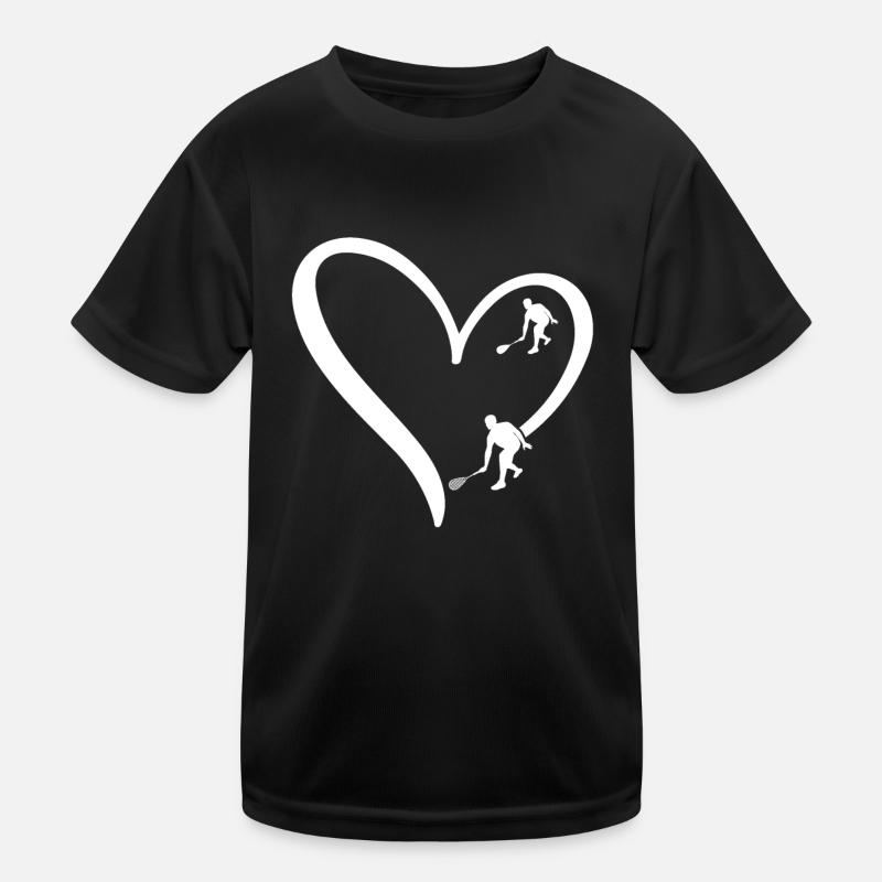 Coeur de squash Silhouette de joueur de squash Squash T-shirt sport Enfant