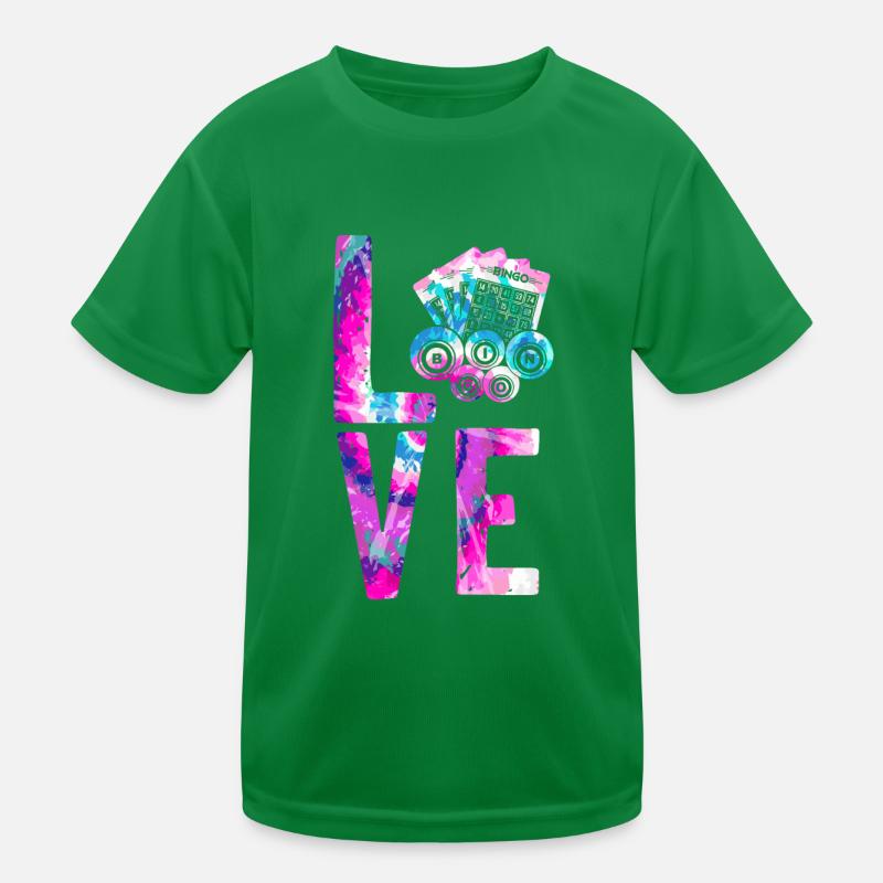 Bingo Player Watercolor Love Kids Functional T-Shirt