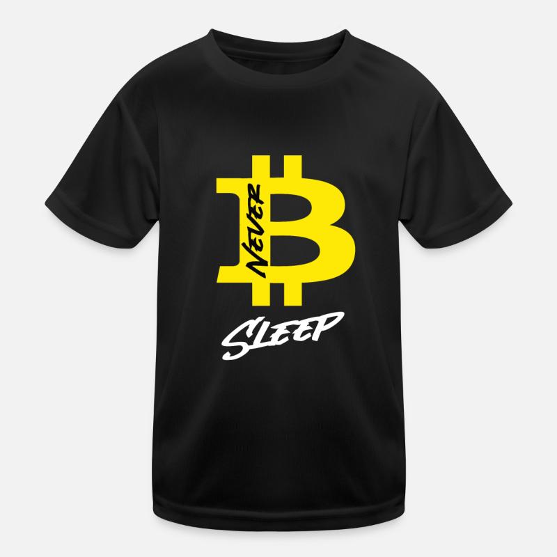 Bitcoin Never Sleeps Bitcoin Btc Crypto Währung Kinder Funktions-T-Shirt