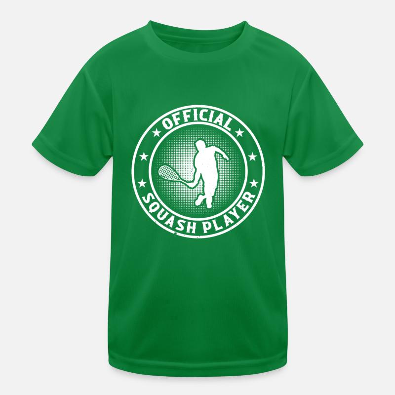 Squash Game - Official Squash Player Kids Functional T-Shirt