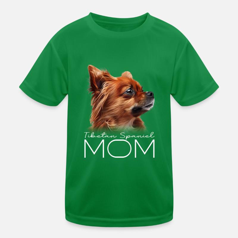 Tibetan Spaniel Mom Kids Functional T-Shirt