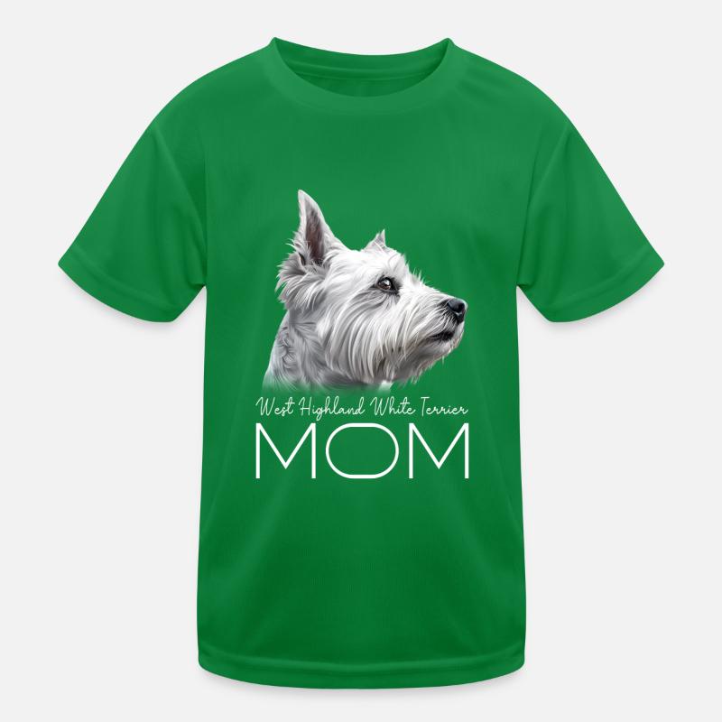West Highland White Terrier Mom Kids Functional T-Shirt