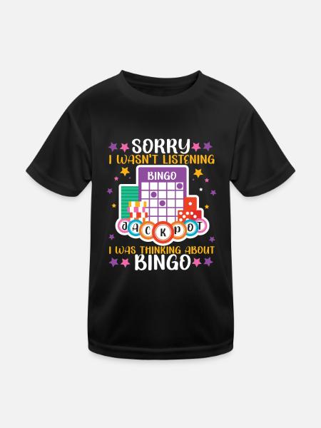 Bingo Player Sorry I Wasn't - Kinder Funktions-T-Shirt - Schwarz - Vorne