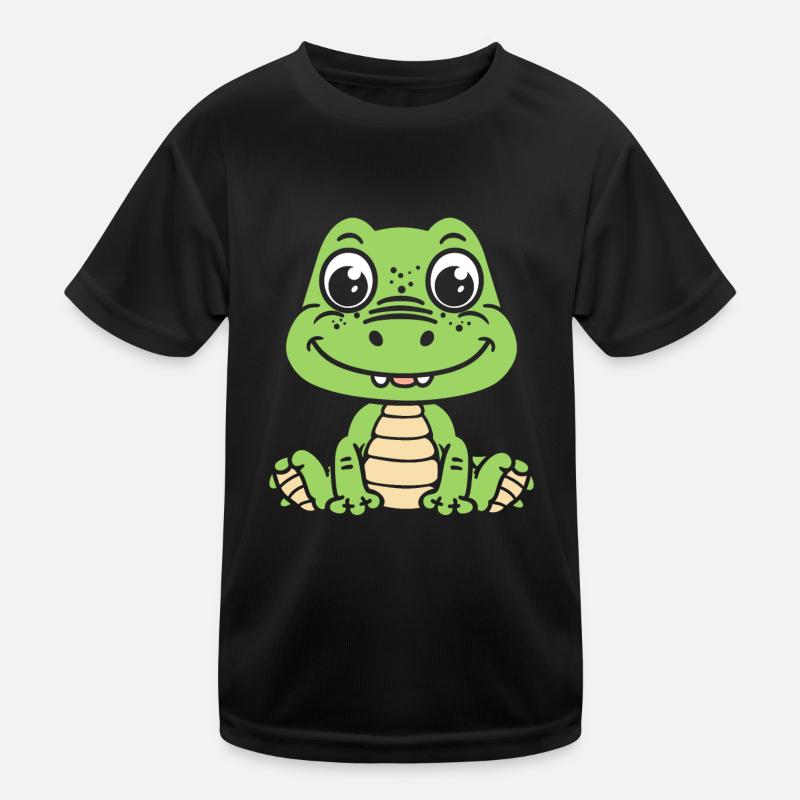Krokodil Kinder Funktions-T-Shirt