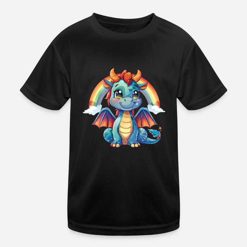 Drache Regenbogen Kawaii Drache Kinder Kinder Funktions-T-Shirt