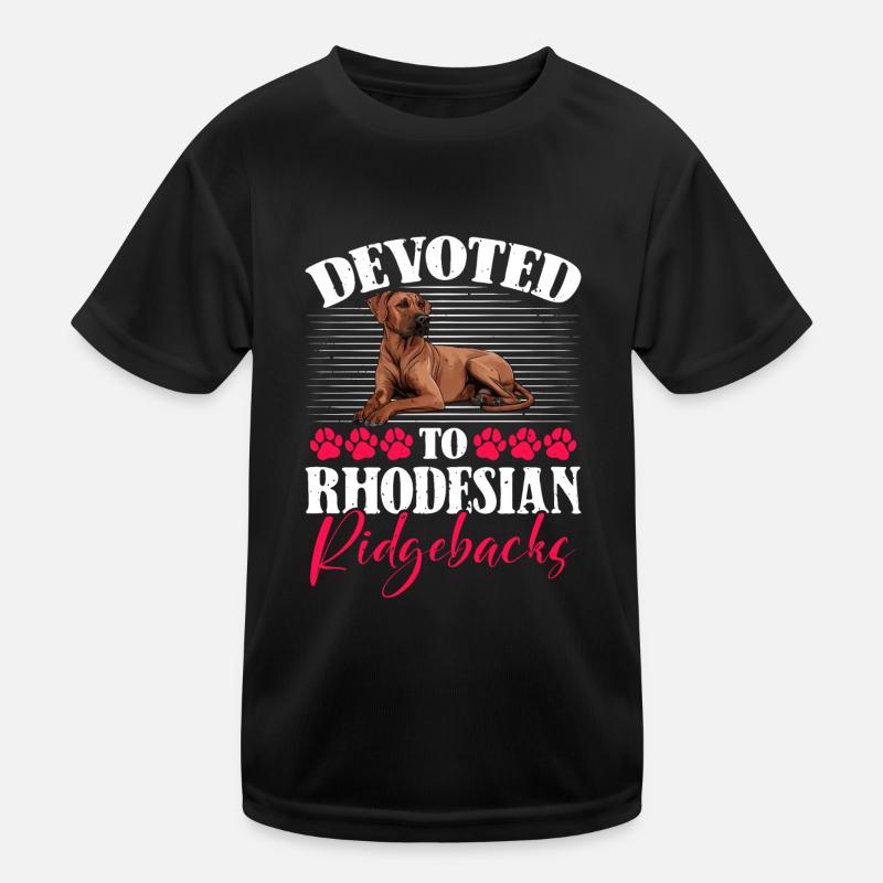 Ridgebacks DEVOTED TO RHODESIAN RIDGEBACKS Kids Functional T-Shirt