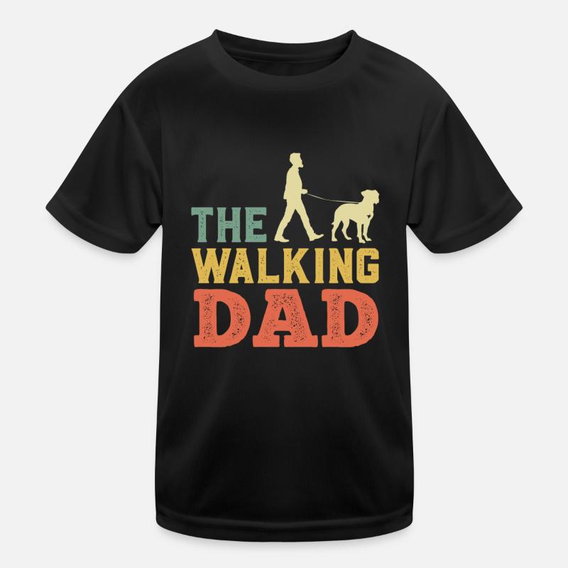 German Boxer THE WALKING DAD Funny Kids Functional T-Shirt