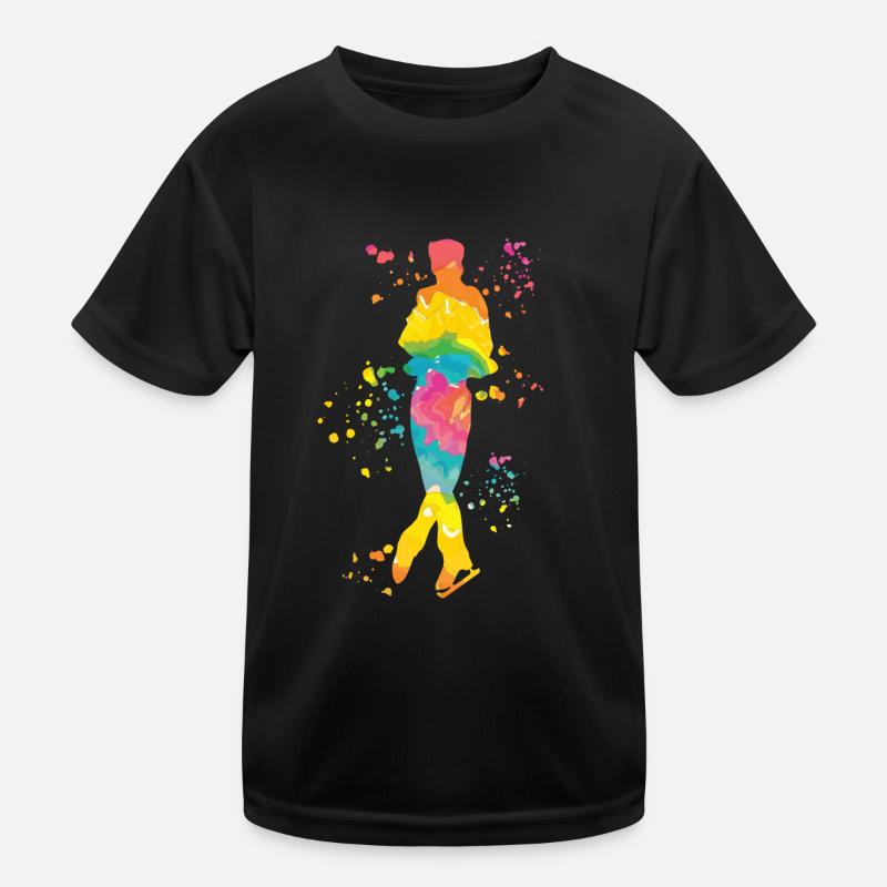 Eiskunstläufer Schlittschuhlaufen Eiskunstlauf Kinder Funktions-T-Shirt