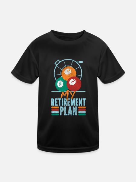 Joueur de bingo à la retraite Ma retraite - T-shirt sport Enfant - noir - Devant