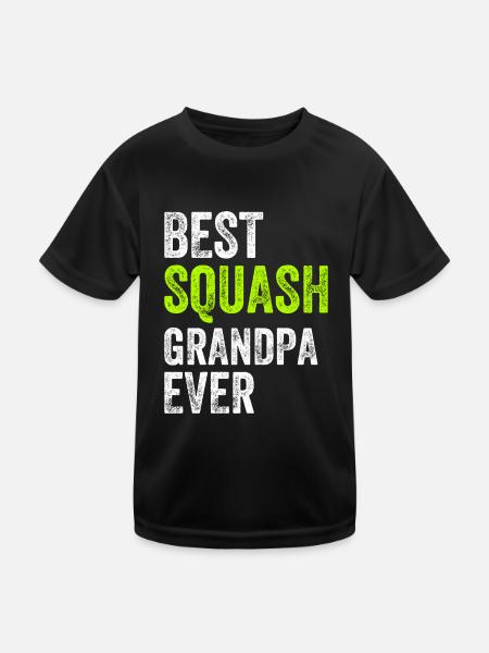 Best Squash Grandpa Ever - Grandpa Squash Player - Kinder Funktions-T-Shirt - Schwarz - Vorne