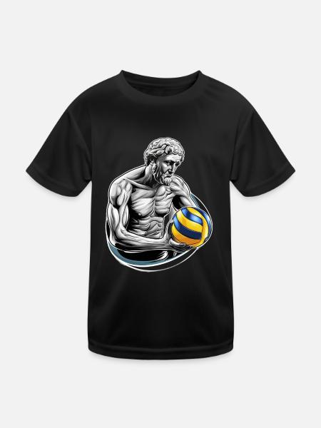 Volleyball - Kids Functional T-Shirt - black - Front