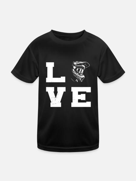 Cyclistes Hommes Femmes Cyclisme VTT VTT - T-shirt sport Enfant - noir - Devant