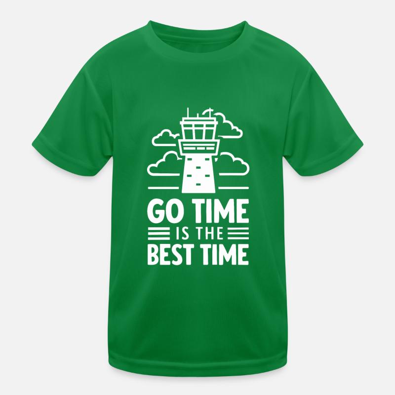 Air Traffic Controller Aircraft Flight Service Kids Functional T-Shirt