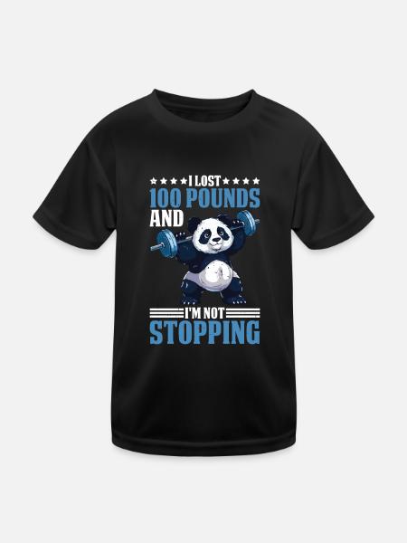 I Lost 100 Pounds And I'm Not Stopping 20 - Kinder Funktions-T-Shirt - Schwarz - Vorne