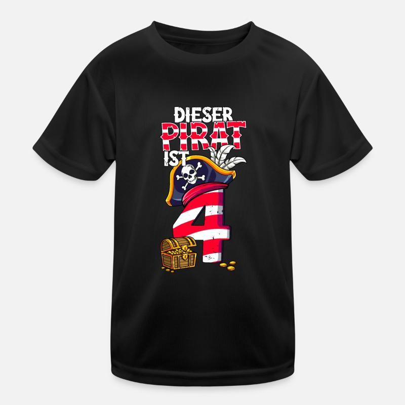 4e anniversaire Pirates T-shirt sport Enfant