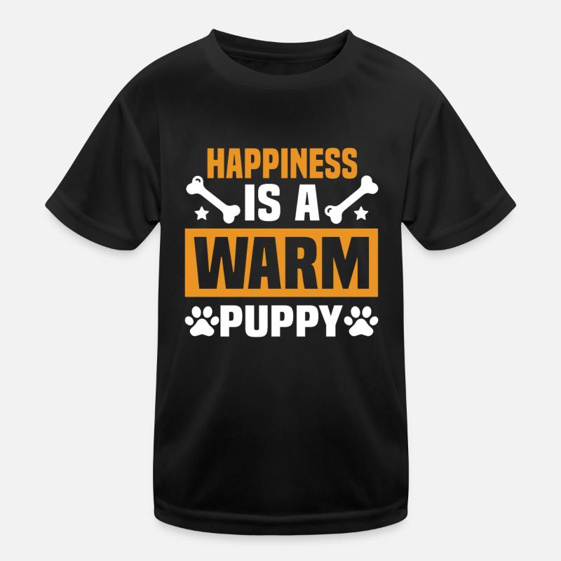 Glück ist ein warmer Welpe. Kinder Funktions-T-Shirt