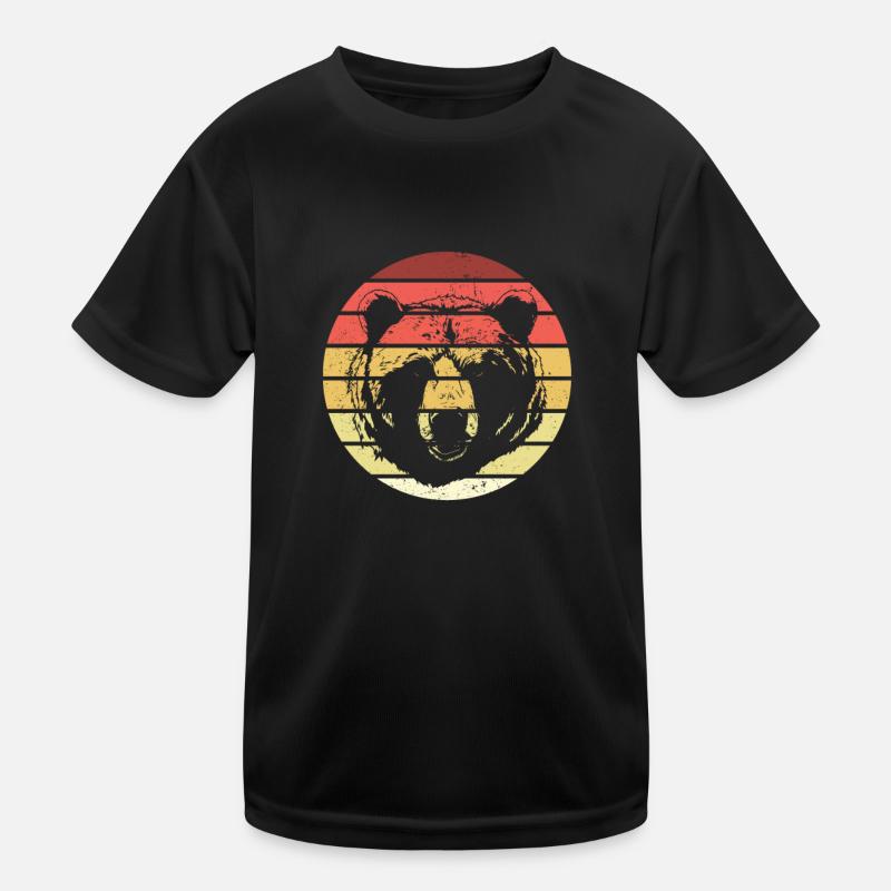 Grizzlybär Braunbär Kinder Funktions-T-Shirt