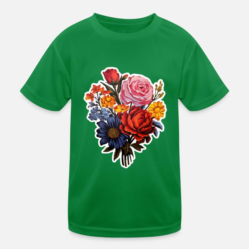 Bouquet de fleurs T-shirt sport Enfant