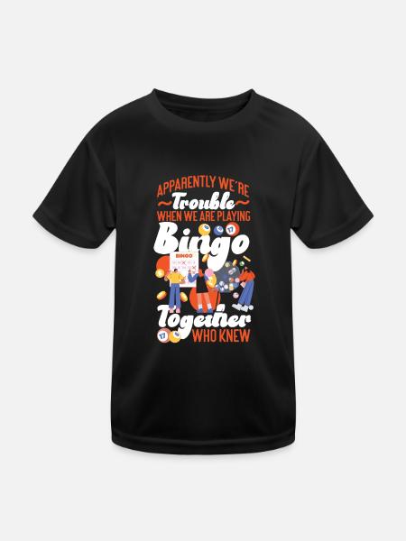 Bingo Player Friends Besties - Kinder Funktions-T-Shirt - Schwarz - Vorne