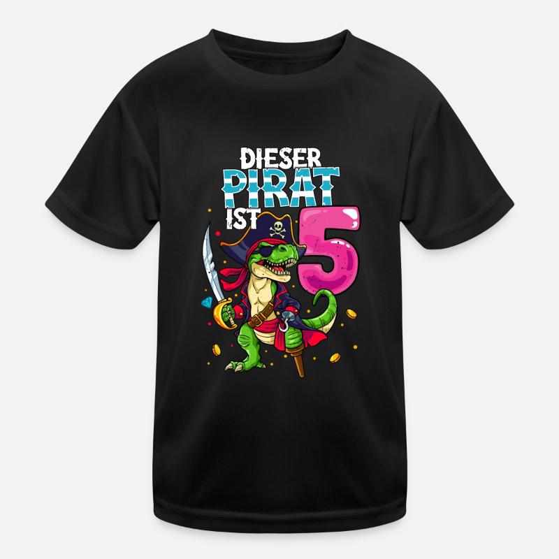 5e anniversaire Pirates T-shirt sport Enfant