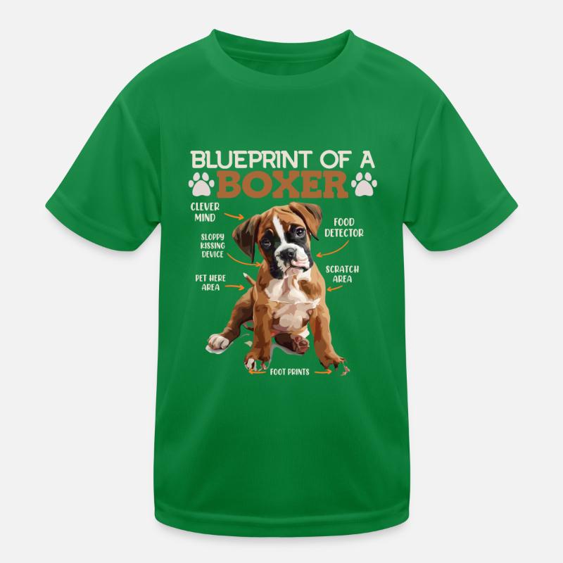 Boxer allemand PLAN DE CONSTRUCTION D'UN BOXER Drôle T-shirt sport Enfant