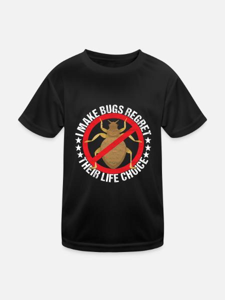 Pest Control Exterminator - Kids Functional T-Shirt - black - Front