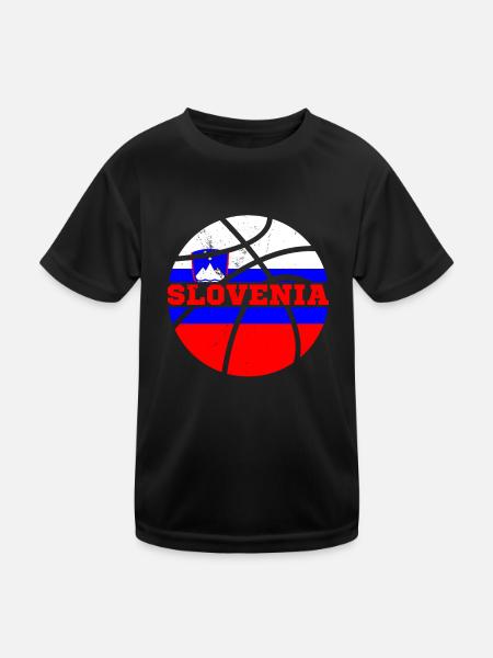 Slowenien Balkanland Slovenija Flagge Reise - Kinder Funktions-T-Shirt - Schwarz - Vorne